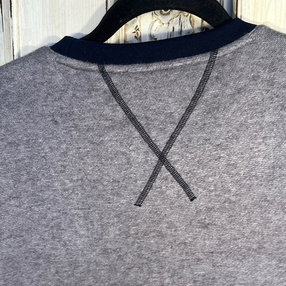 Paisley & Gray Men’s   Gray and Navy Crew Neck Sweater Preppy Academia Old Money - Picture 8 of 10